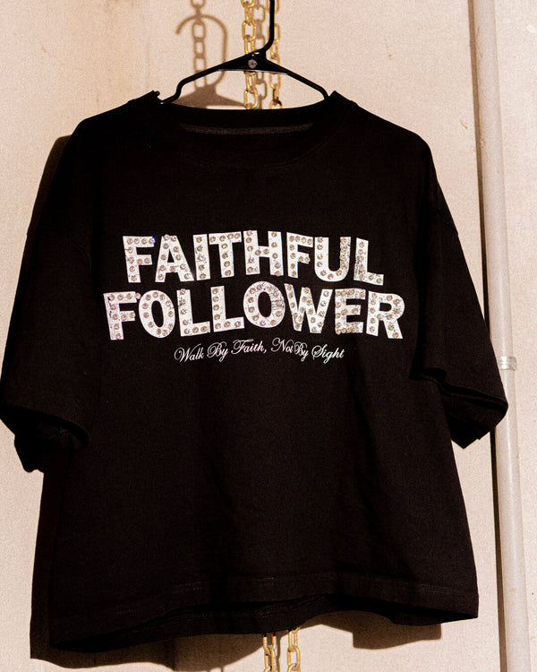 Black Faithful Followers Gem Tee
