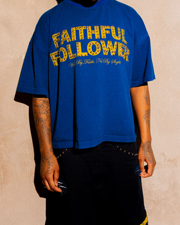 Blue Faithful Followers Gem Tee