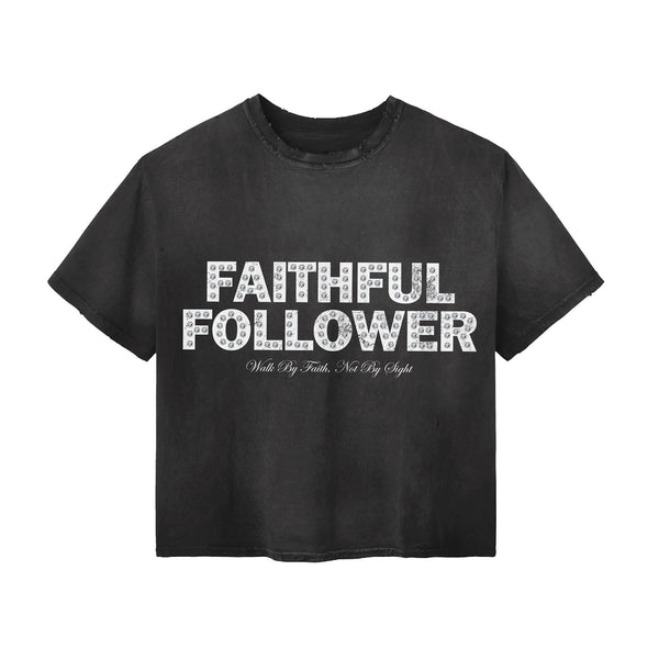 Black Faithful Followers Gem Tee