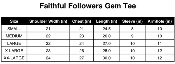 Blue Faithful Followers Gem Tee