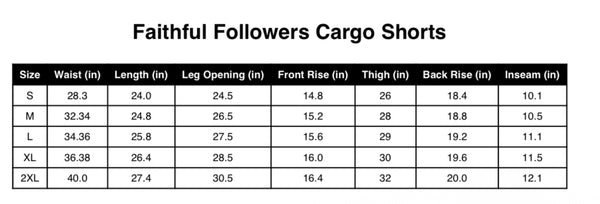 NAVY BLUE FAITHFUL FOLLOWERS Long Cargo Shorts
