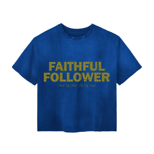 Blue Faithful Followers Gem Tee