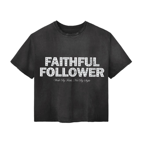 Black Faithful Followers Gem Tee